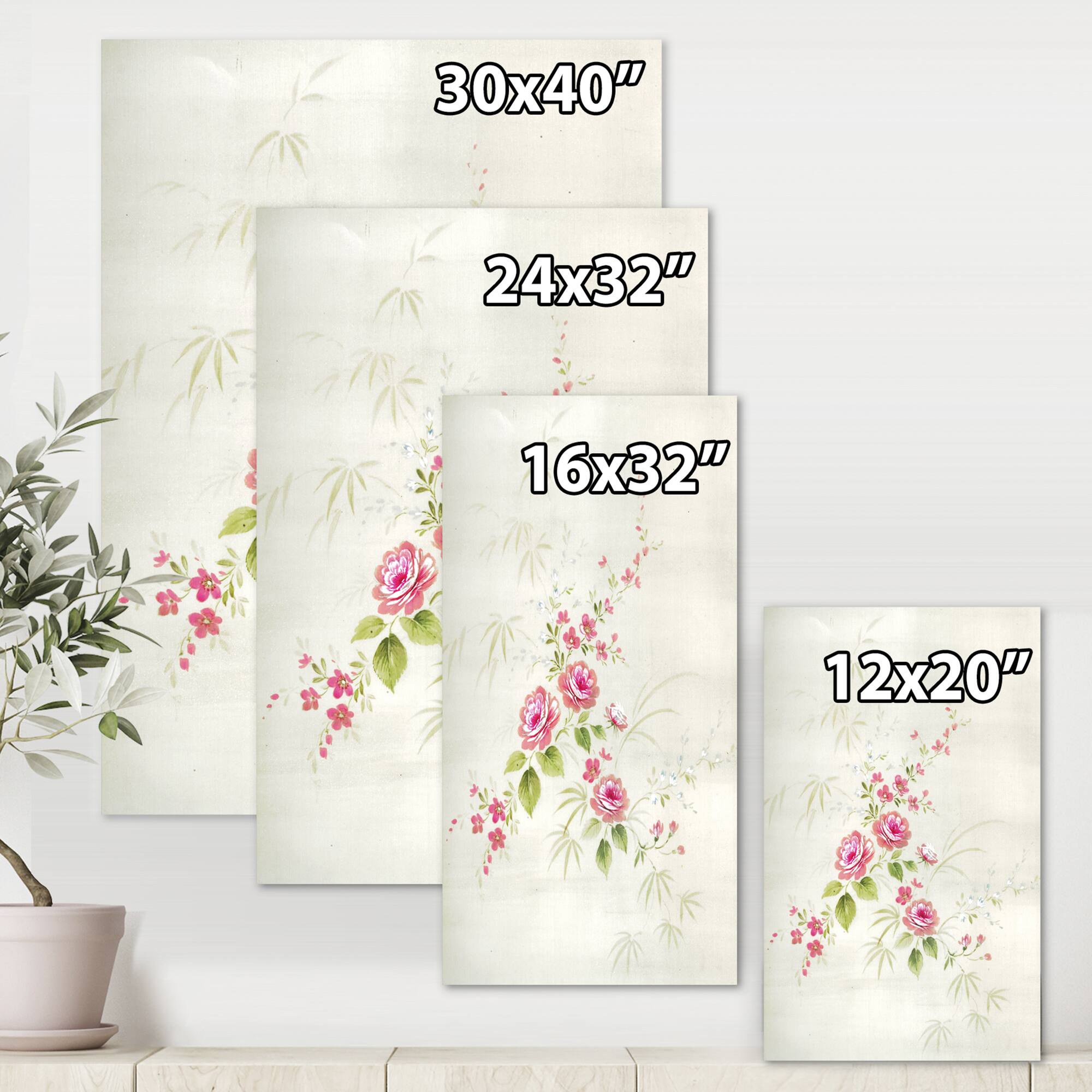 Designart - Retro Drawing of Flowers II
